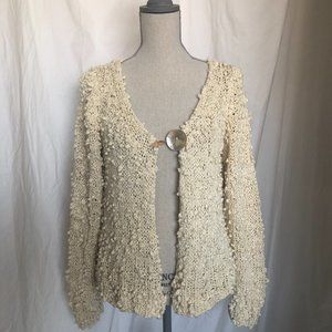 Popcorn knit cardigan